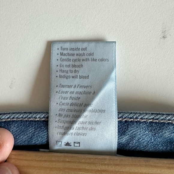 PAIGE Denim Sarah Slim Straight Distressed Jeans Size 34 - Picture 13 of 14